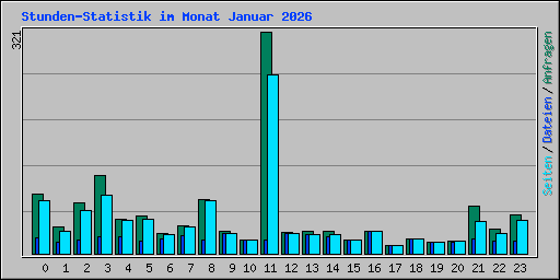 Stunden-Statistik im Monat Januar 2026