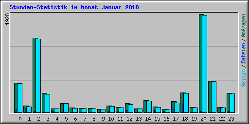Stunden-Statistik im Monat Januar 2010