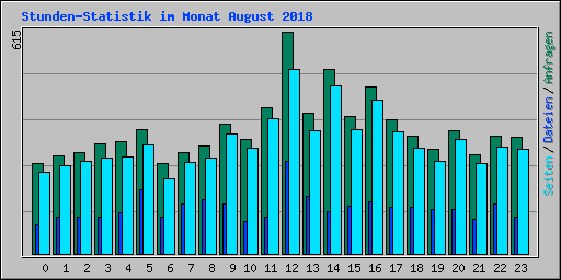 Stunden-Statistik im Monat August 2018