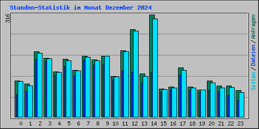 Stunden-Statistik im Monat Dezember 2024