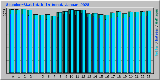 Stunden-Statistik im Monat Januar 2023