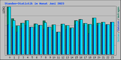 Stunden-Statistik im Monat Juni 2023