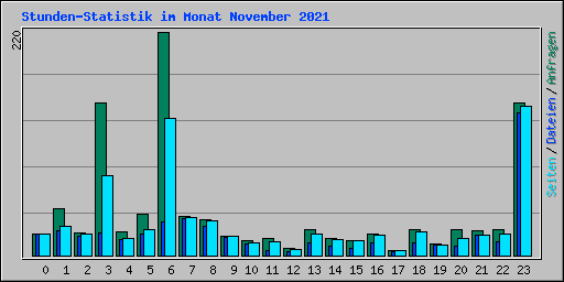 Stunden-Statistik im Monat November 2021