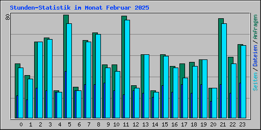 Stunden-Statistik im Monat Februar 2025