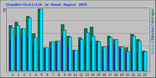 Stunden-Statistik im Monat August 2025